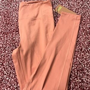 NWT Girlfriend Collective Pink Coral Workout Gym Yoga Pilates Leggings - Size L